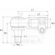 Rótula hembra derecha John Deere serie 40 APL345 (Comprobar medidas)