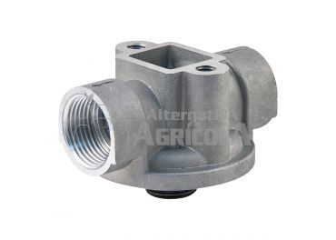 Cabezal soporte aluminio hembra 1" rosca filtro macho 3/4" para filtro de gasoil